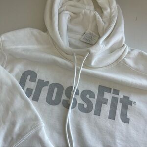 NoBull Women’s CrossFit White Hoodie Sweatshirt large active workout